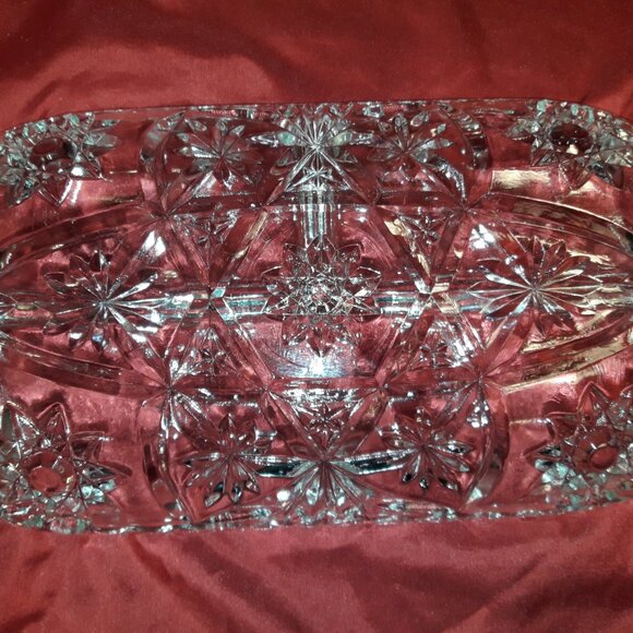 Anchor Hocking Early American Prescut Star of David 3 Part Divided Dish Tray 12" - Picture 5 of 7